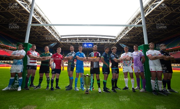 061119 - EPCR 2019-20 Season Launch, Principality Stadium - Players from the Gallagher Premiership clubs in the Champions Cup at the 2019-20 season launch of the Heineken Champions Cup and Challenge Cup for Gallagher Premiership Rugby and PRO14 Clubs