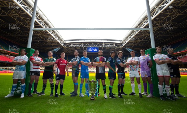 061119 - EPCR 2019-20 Season Launch, Principality Stadium - Players from the Gallagher Premiership clubs in the Champions Cup at the 2019-20 season launch of the Heineken Champions Cup and Challenge Cup for Gallagher Premiership Rugby and PRO14 Clubs