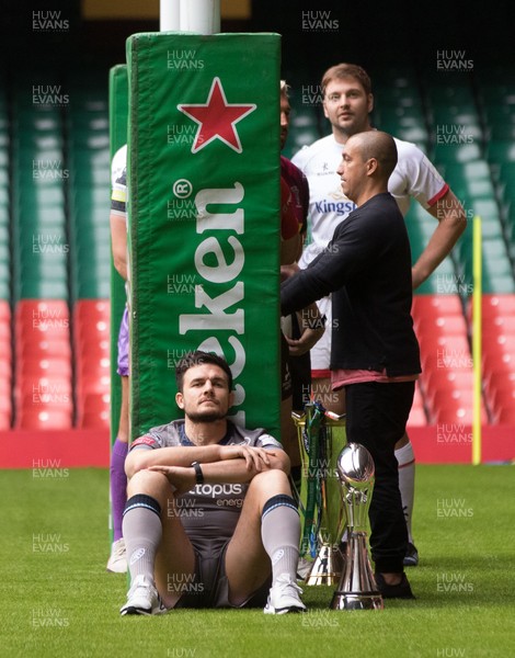 061119 - EPCR 2019-20 Season Launch, Principality Stadium - Ellis Jenkins of Cardiff Blues representing the clubs in the Challenge Cup, during the photocall at the 2019-20 season launch of the Heineken Champions Cup and Challenge Cup for Gallagher Premiership Rugby and PRO14 Clubs