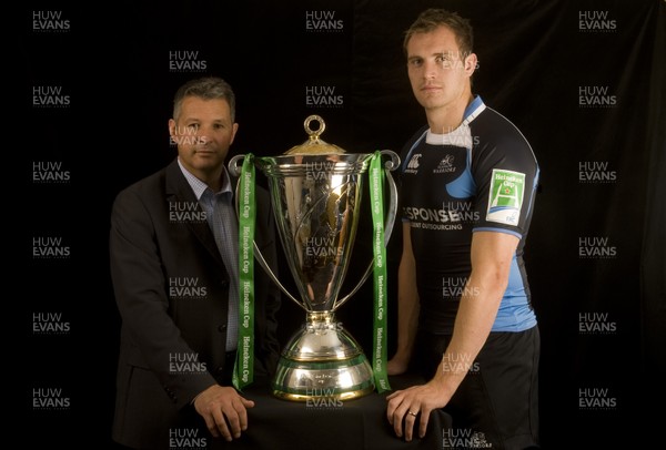 29.09.09 - Heineken Cup Launch 2009/2010 - Glasgow Coach, Sean Lineen and Captain, Alastair Kellock at todays launch. ***ERC RELEASE PICTURES*** 