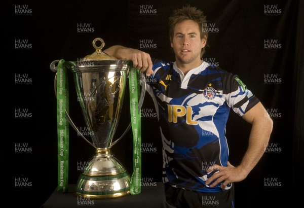 29.09.09 - Heineken Cup Launch 2009/2010 - Bath Coach, Steve Meehan and captain, Butch James at todays launch. ***ERC RELEASE PICTURES*** 