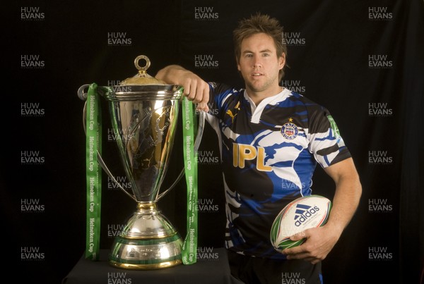 29.09.09 - Heineken Cup Launch 2009/2010 - Bath Coach, Steve Meehan and captain, Butch James at todays launch. ***ERC RELEASE PICTURES*** 