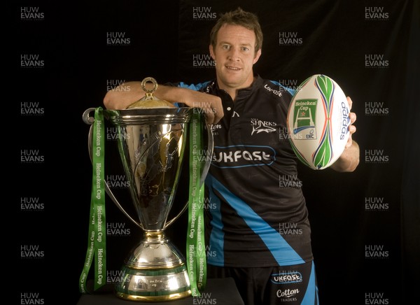 29.09.09 - Heineken Cup Launch 2009/2010 - Sale Captain, Dean Schofield at todays launch. ***ERC RELEASE PICTURES*** 