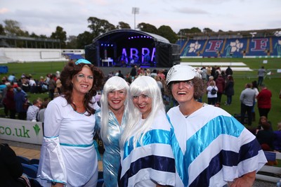 150918 - An Evening of ABBA at Sophia Gardens -  Fans enjoy the atmosphere before the concert 