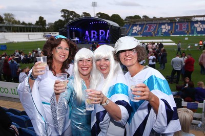 150918 - An Evening of ABBA at Sophia Gardens -  Fans enjoy the atmosphere before the concert 