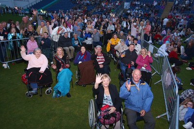 150918 - An Evening of ABBA at Sophia Gardens -  Fans enjoy the atmosphere before the concert 