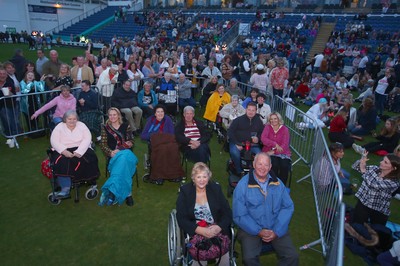 150918 - An Evening of ABBA at Sophia Gardens -  Fans enjoy the atmosphere before the concert 