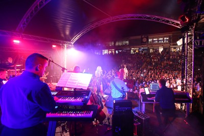 150918 - An Evening of ABBA at Sophia Gardens -  Fans enjoy the concert 