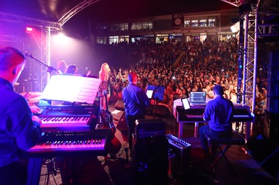 150918 - An Evening of ABBA at Sophia Gardens -  Fans enjoy the concert 