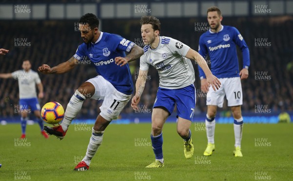 241118 - Everton v Cardiff City - Premier League -  Harry Arter of Cardiff and Theo Walcott of Everton