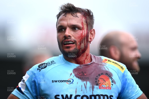 180818 - Exeter Chiefs v Cardiff Blues - Preseason Friendly - Phil Dollman of Exeter Chiefs