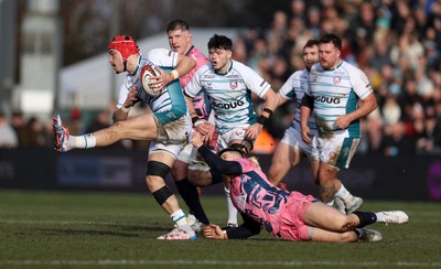 150225 - Exeter Chiefs v Gloucester Rugby - Premiership Cup Pool E - Morgan Adderly-Jones of Gloucester 