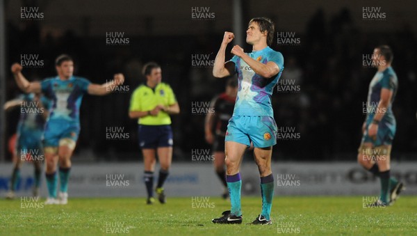 11.12.11 - Exeter Chiefs v Newport-Gwent Dragons - Amlin Challenge Cup - Ignacio Mieres of Exeter celebrates at the end of the game. 