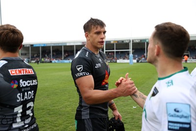 110525 - Exeter Chiefs v Northampton Saints - Gallagher Premiership - Dafydd Jenkins of Exeter at full time