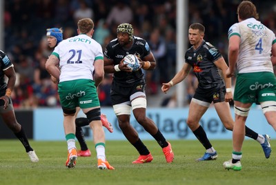 110525 - Exeter Chiefs v Northampton Saints - Gallagher Premiership - Christ Tshiunza of Exeter 
