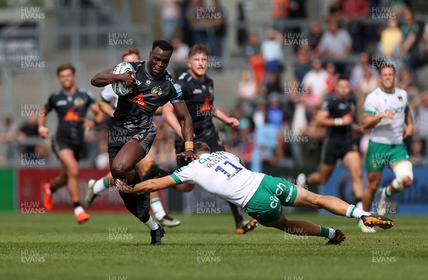110525 - Exeter Chiefs v Northampton Saints - Gallagher Premiership - Paul Brown-Bampoe of Exeter makes a break to score a try