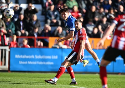 140326 - Exeter City v Cardiff City - Sky Bet League 1 - Rubin Colwill of Cardiff City scores their sides first goal 
