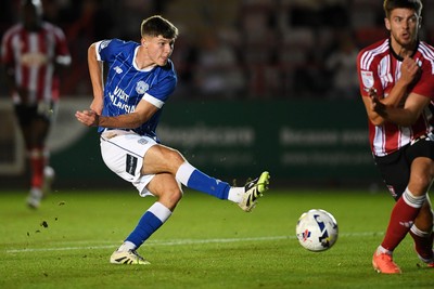 160925 - Exeter City v Cardiff City - Vertu Trophy - Troy Perrett of Cardiff City