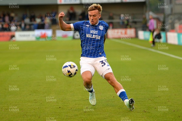 160925 - Exeter City v Cardiff City - Vertu Trophy - Isaak Davies of Cardiff City