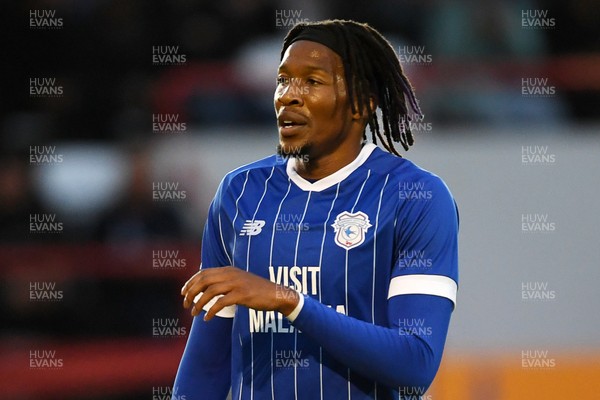 160925 - Exeter City v Cardiff City - Vertu Trophy - Gabriel Osho of Cardiff City
