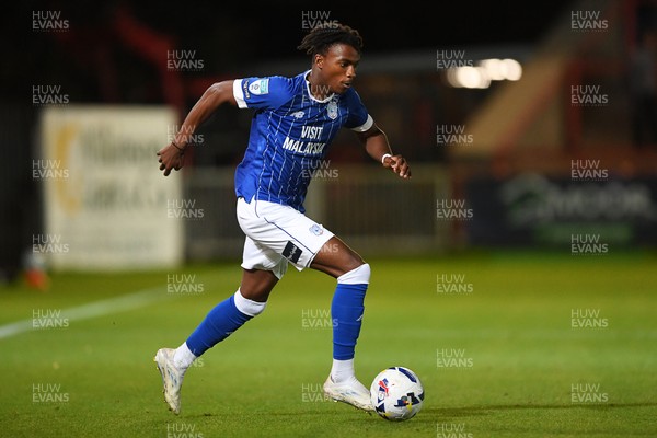 160925 - Exeter City v Cardiff City - Vertu Trophy - Tanatswa Nyakuhwa of Cardiff City