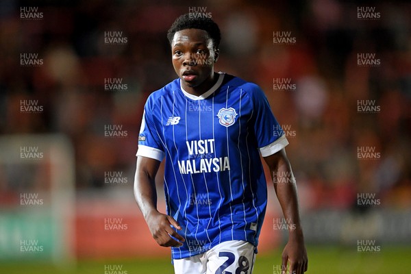 160925 - Exeter City v Cardiff City - Vertu Trophy - Dakarai Mafico of Cardiff City