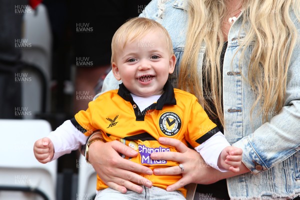 180818 - Exeter City v Newport County - EFL SkyBet League 2 - 11 month old Theo Demetriou applauds his daddy Mickey at the end of the game  