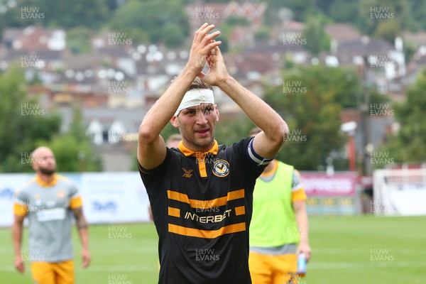 180818 - Exeter City v Newport County - EFL SkyBet League 2 - Mickey Demetriou of Newport County applauds the travelling fans at the end of the game  
