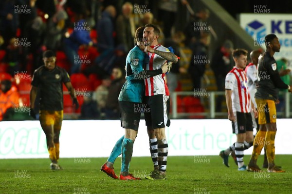 261219 - Exeter City v Newport County - EFL SkyBet League 2 - Ryan Bowman of Exeter City celebrates at full time 