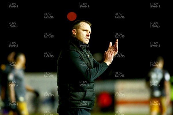261219 - Exeter City v Newport County - EFL SkyBet League 2 - Manager of Newport County Michael Flynn applauds the traveling fans at the end of the game 