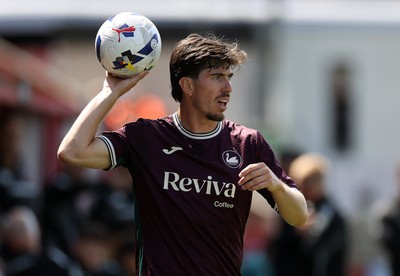 260725 - Exeter City v Swansea City - Pre Season Friendly - Josh Key of Swansea 