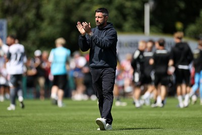 260725 - Exeter City v Swansea City - Pre Season Friendly - Swansea City Manager Alan Sheehan at full time