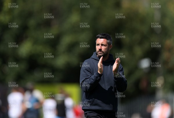 260725 - Exeter City v Swansea City - Pre Season Friendly - Swansea City Manager Alan Sheehan at full time
