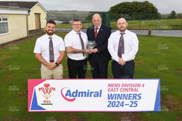 070625 - Ferndale RFC League Presentation - Admiral National League 4 East Central - WRU Rep Roy Wilkinson presents the trophy to Ferndale RFC players