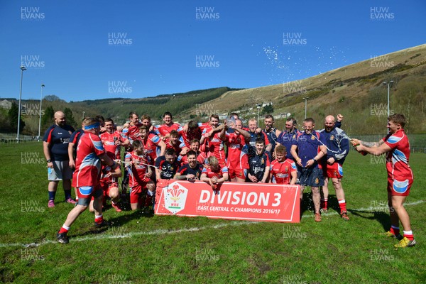 080417 - Ferndale - v - Llanrumney - Division 3 East Central C - Ferndale RFC players celebrating winning their league title