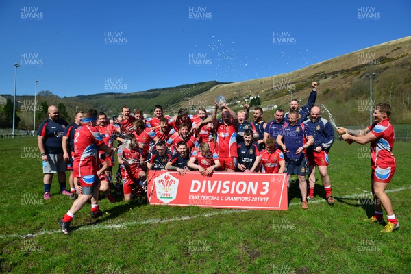 080417 - Ferndale - v - Llanrumney - Division 3 East Central C - Ferndale RFC players celebrating winning their league title