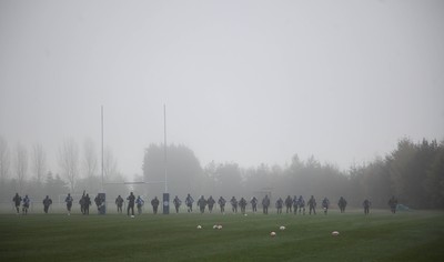 16.11.10.. Fiji Rugby Training session, Treforest -  The Fiji squad training in the morning fog at Treforest 