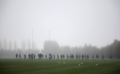 16.11.10.. Fiji Rugby Training session, Treforest -  The Fiji squad training in the morning fog at Treforest 