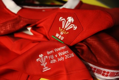 040726 - Fiji v Wales - Nations Championship - Ben Warren�s jersey in the dressing room before the game