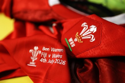 040726 - Fiji v Wales - Nations Championship - Ben Warren�s jersey in the dressing room before the game