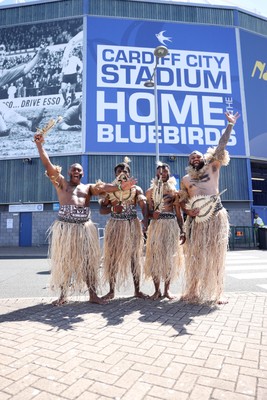 040726 - Fiji v Wales - Nations Championship - Fiji fans outside the stadium