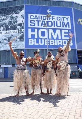 040726 - Fiji v Wales - Nations Championship - Fiji fans outside the stadium
