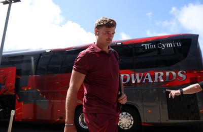040726 - Fiji v Wales - Nations Championship - Taine Plumtree arrives at the stadium