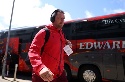 040726 - Fiji v Wales - Nations Championship - Ryan Elias arrives at the stadium