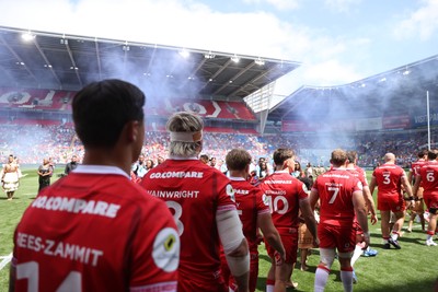 040726 - Fiji v Wales - Nations Championship - Wales walk out into the stadium