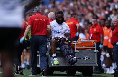 040726 - Fiji v Wales - Nations Championship - Semi Radradra of Fiji is taken off the field injured