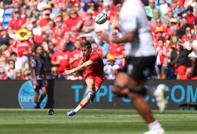 040726 - Fiji v Wales - Nations Championship - Dan Edwards of Wales kicks the conversion