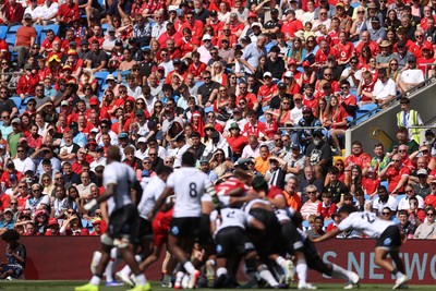 040726 - Fiji v Wales - Nations Championship - Fans watch the game
