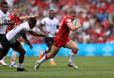 040726 - Fiji v Wales - Nations Championship - Sam Costelow of Wales 