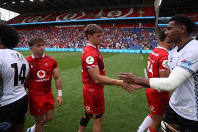 040726 - Fiji v Wales - Nations Championship - Alex Mann of Wales at full time